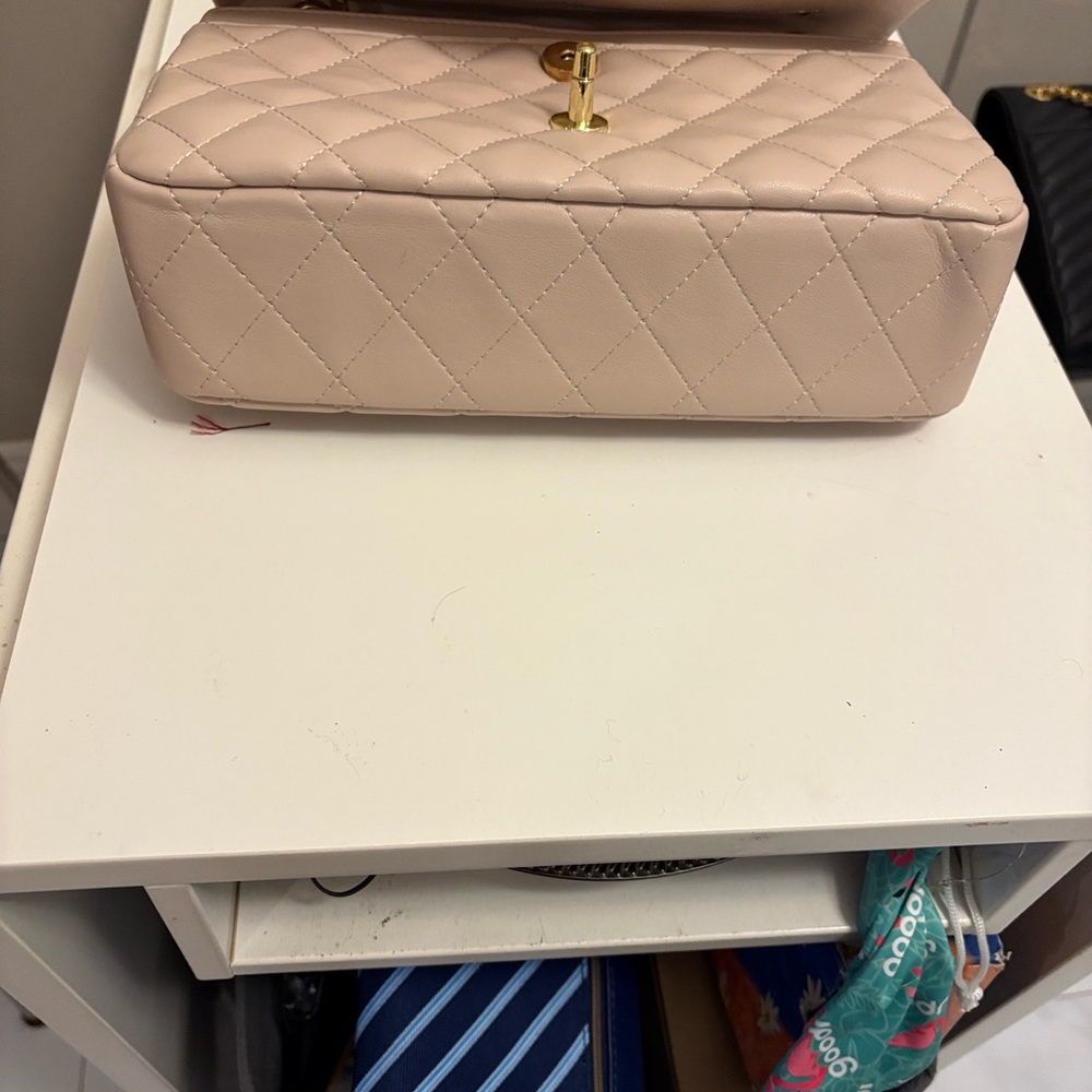 Chanel Quilted Double Flap Shoulder Bag in Blush Pink - Picture 6 of 7